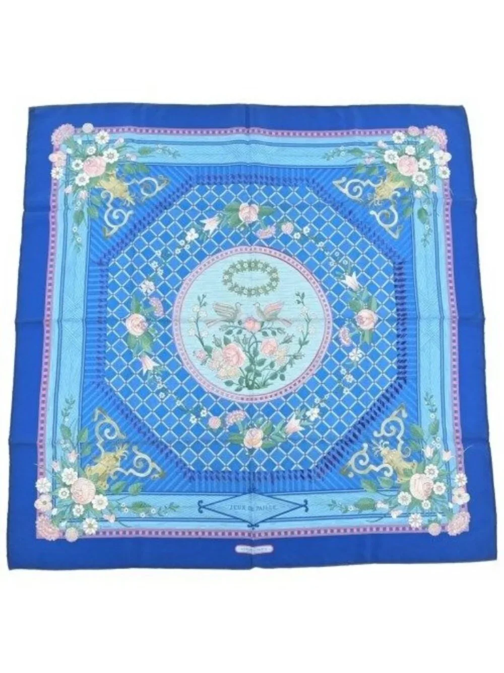 Hermes Bandana Scarf Blue